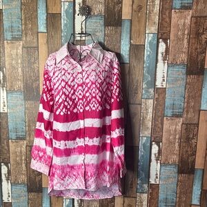 CW classics the dyed long button down with pockets